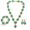 Nuevo Conjunto de Diamantes Checos de Cristal Swarovski, Joyería Vintage, Conjunto de Cuatro Piezas de Joyería de Nicho, Venta al por Mayor Directamente del Fabricante