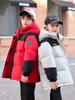 Chaqueta de plumón de invierno para niños, estilo occidental, de longitud media, nueva, 2024, gruesa y cálida, para niños y niñas de mediana edad.