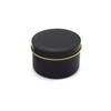 Lata redonda para velas de 113g (4oz), ideal para aromaterapia, óleos essenciais, cera de soja, argila para cabelo, cera para carros e graxa para sapatos. Caixa de armazenamento preta para óleos de 237ml (8oz).