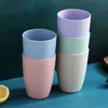 Taza creativa estilo japonés de paja de trigo, resistente a caídas, para niños, para uso doméstico, taza de pareja, plástico, resistente a caídas, venta al por mayor