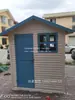 Casa de Madera Móvil para Exteriores Anticorrosión Casa de Ventas Madera Carbonizada Cabina Móvil Sala de Equipos Cuarto de Almacenamiento Edificio Infantil