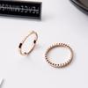 Anillo Sencillo de Acero de Titanio con Diseño de Panal Estilo Japonés y Coreano Ins Cyber Celebridad para Mujer Diamante Elegante Personalizado Acero Inoxidable Índice Geométrico Dedo Anular Cola