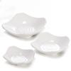 Plato lateral de melamina estilo coreano vajilla tipo porcelana plato pequeño redondo blanco plato lateral para guarnición condimento cuadrado plato para salsa dip vinagre