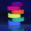 Fita de algodão UV fluorescente fosco de alta viscosidade roxa Fita de cor de luz vídeo palco Props Show adesivo de aviso
