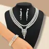 Conjunto de Collar de Perlas Pendientes Pulsera con Borla Retro Lujo Ligero Moda para Mujer Joyería de Vestir de Gama Alta