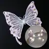 Mariposa Bordada con Luces, Morado, Blanco, Negro Topper Decoración para Pastel, Accesorio de Decoración para Fiesta de Cumpleaños de Diosa