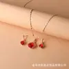Comercio exterior transfronterizo deseo moda mujeres Azul Verde rojo gota collar pendientes conjunto joyería joyería al por mayor