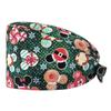 Gorro de trabajo para pediatra con estampado de dibujos animados, gorro quirúrgico de algodón, estampado de enfermera femenina, banda elástica ajustable