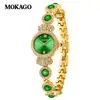 Mokago Popular de Nicho Relógio Feminino Luxo Acessível Popular Mesmo Estilo Relógio Feminino Coroa Totalmente de Diamante À Prova d'Água Exportação Relógio de Quartzo