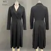 Modelo de Sitio Independiente Transfronterizo Nuevo 2026 de Amazon: Vestido de Fiesta Elegante de Cuello en V Estilo Francés de Alta Gama, Ceñido a la Cintura, Adelgazante