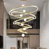 Lámpara de araña para sala de estar dúplex 2026 nuevo modelo villa entrepiso hueco araña grande loft techo alto luz de escalera