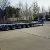 Semirremolque de Transporte de Carga Baja de Ingeniería, Plataforma de Elevación con Gancho Multieje con Escalera Hidráulica de Dos Secciones para Transporte de Artículos Grandes