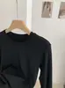 Camiseta de Manga Larga KEKEZOON 2026 Otoño Nueva Ajustada Color Sólido Camiseta Básica 9017