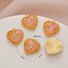 Accesorios de joyería de estilo coreano DIY aleación colgante pequeño pulsera colgante fragmentos de oro multicolor adornos de corazón de amor