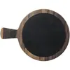 Prato Preto de Melamina Plástico Prato de Jantar Estilo Ocidental Prato Raso Bandeja para Pizza Bife de Restaurante Prato para Churrasco Uso Comercial
