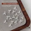 Accesorio de lazo blanco translúcido para decoración de uñas, popular en línea, rosa puro y deseable, decoración de uñas simple con lazo de mariposa de cinta