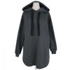 Pulôver com Capuz e Cordão 2026 Primavera e Outono Nova Sudadora Simples de Comprimento Médio Estilo Preguiçoso Vestido Casual Solto para Mulheres