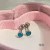 Tornillo de Acero de Titanio Clavos para Hélice Auricular para Mujeres 4mm Diamante Redondo Colorido Cuidado Diario del Oído Clavos para el Cartílago de la Oreja No Extraíbles