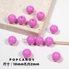 Cuentas redondas de colores, accesorios de joyería DIY, cuentas sueltas hechas a mano, arcoíris, color crema, 10 mm, accesorios para pulseras y collares.