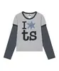 Camiseta Retrô Y2K Harajuku Gola Redonda Manga Longa Estilo Ins Moda Tendência Nicho Outono e Inverno Cross-Border Europeu e Americano Novo Estilo Camiseta