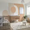 Papel de Parede Cor Morandi Quarto Parede de Fundo da Cabeceira Papel de Parede Escandinavo Ins Combinação de Cores Geométricas Parede da TV Revestimento de Parede da Moda