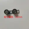 Diámetro 23 mm 26 mm Tope de Puerta Oscilante de Aleación de Aluminio de Doble Columna Localizador de Puerta Corredera Accesorios de Ferretería para Puertas Colgantes