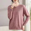 Camiseta de manga larga de otoño para mujer de mediana edad, suéter fino para primavera y otoño, top elegante para mujeres de mediana edad y mayores