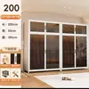 Guarda-Roupa de Aço Estilo Moderno para Armazenamento no Quarto, Guarda-Roupa de Chão para Apartamento de Aluguel Infantil, Cabideiro de Armazenamento à Prova de Poeira para Adultos