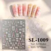 Pegatinas para Uñas de Año Nuevo Chino con Fuegos Artificiales, Bolas Navideñas, Relieve 5D, Brillo de Concha Tridimensional, Pegatinas Navideñas para Uñas Modelo Sl