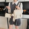 Mochila de Mujer de Moda Estilo Coreano con un Diseño Único, Bolso de Mano a la Moda, Bolso Casual de Doble Hombro y Sensación de Alta Gama