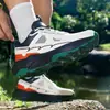 Zapatos Deportivos de Cuero con Cordones de Caña Baja para Estudiantes Suela Gruesa Color Sólido Casual para Correr Otoño Juventud Talla Grande Transfronterizos