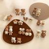 Pendientes de otoño e invierno, lindos animalitos, oso, conejo, cereza, pendientes de plata de ley, pendientes sencillos japoneses y coreanos, dulce belleza al por mayor