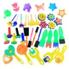 Materiales de Pintura Artística Infantil Pincel de Esponja Pincel de Acuarela para Jardín de Infancia Sello Frotar Herramienta para Grafitis