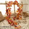 Videira de Folha de Bordo Vermelho Videira de Flor de Plástico Folhas Decoração Videira Flor Artificial Treliça Planta de Teto Tubo de Plantação Enrolamento