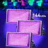 Luz Morada de 5V Interfaz USB 1/2/3*4 Fuente de Luz de Curado UV Cuadrada Iluminación de Atmósfera para Escenario