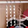 Cabide Multifuncional Dobrável de Metal Mágico com 6 Furos Armazenamento de Guarda-Roupa Pendurar Roupas Cabide com Múltiplos Furos Multifuncional