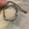 Nuevo Pulsera Trenzada de Cerámica con Cuentas y Mariposas Estilo Chino para Mujer Verano 2024 Nuevo Retro Tendencia Nacional Estilo Étnico Joyería de Mano