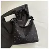 Bolsa Tote Grande de Ombro Transversal Feminina 2026 Novo Estilo Relaxamento Estrela Plissada Casual para Trabalho Estudante Universitário