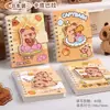 Cuaderno de Bolsillo con Cinta Mágica Portátil Cuaderno Espiral de Dibujos Animados Cuaderno Pequeño para Estudiantes de Primaria Portátil para Llevar Cuaderno para Notas de Tareas