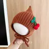Gorro de Elfo Tejido para Bebé Otoño e Invierno Engrosado Cálido Protección para Orejas Cortavientos Gorro Tipo Pulóver Rojo Lindo Gorro para Bebé y Niños
