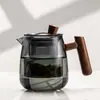 Tetera de Vidrio con Separación de Té y Agua, Asa Lateral, Resistente a Altas Temperaturas, Tetera Hervidor con Filtro de Alto Borosilicato