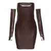 Vestido Sin Mangas de Estilo Europeo y Americano Transfronterizo Primavera/Verano 2026 con Escote Bardot, Sexy y Adelgazante, Bodycon, Cintura Alta, Favorecedor para Mujeres