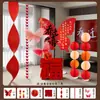 Conjunto de pilares de KT para celebração de inauguração de casa para decoração de atmosfera de sala de estar e quarto, ornamentos para cerimônia de mudança para casa nova