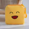 Expresión Creativa Expresión de Patrón Cremallera Linda Universal Bordado Asiento de Cambio Dibujo Animado Lindo Dibujo Animado Bolso Pequeño Bolso de Cara Sonriente