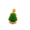 Suministro en Vivo Estilo Étnico Retro Colgante de Collar Budista Maitreya Incrustado Colgante Budista de Piedra Preciosa Joyería al por Mayor