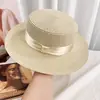 Sombrero de Paja Tejido de Ala Ancha para Protección Solar de Verano Transfronterizo Sombrero de Playa con Lazo para Vacaciones en la Costa Sombrero para el Sol para Mujeres