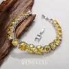 Pulsera de Tenis Colorida de Zirconia 3A de Lujo Super Brillante Europea y Americana Lujo Accesible Gama Alta Redonda de Moda Joyería de Mano para Hombres y Mujeres Venta al por Mayor