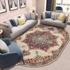 Alfombra Ovalada para Sala de Estar Estilo Persa Europeo y Americano Retro Ins Alfombrilla para Piso de Entrada de Dormitorio Alfombrilla para Pies