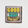 Imán de Cerámica Brillante con Relieve Estéreo 3D Transfronterizo para Refrigerador Texto Creativo Personalizado Cuadrado 6cm Imán de Cerámica para Refrigerador