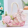 Palha Bolsa Flor Artificial DIY Material Bolsa Bolsa Artesanal Aquecimento Grupo de Construção de Salão de Beleza Presente de Feriado